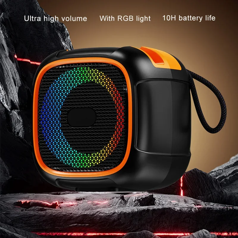 Портативная мини-колонка Caixa De Som Bluetooth SY-307 с подсветкой RGB Поддержка громкой связи