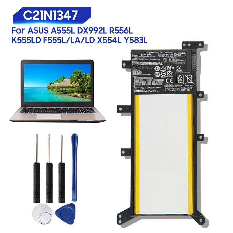 Новый Сменный аккумулятор для ASUS X555 X555LA X555LD X555LN W509L X554L FL5500L DX992L C21N1347, перезаряжаемый аккумулятор 5070 мАч