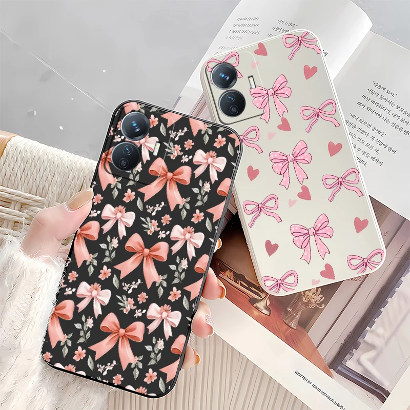 Фото Чехол для телефона Vivo V70 Elite FE V50 V60 Lite V30E V29E V27E V25E V23E с цветочным принтом, противоударный, матовый, из мягкого силикона и ТПУ №3