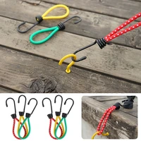portable durable pull rope camping elastic rope buckle fixed binding belt elastic rope with hook outdoor accessories