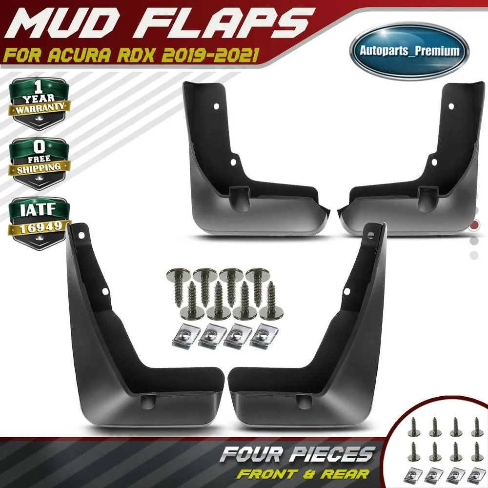 

4PCS Rear & Front Mudguard Mud Flaps Splash Guard for Acura RDX Base 2019-2021