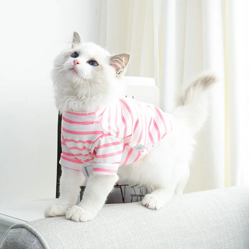 

Summer Stripe Dog Tshirt Vest Pet Clothing for Small Dogs Yorkshire Terrier Shih Tzu Shirts Puppy Cat Clothes Chaleco Para Perro