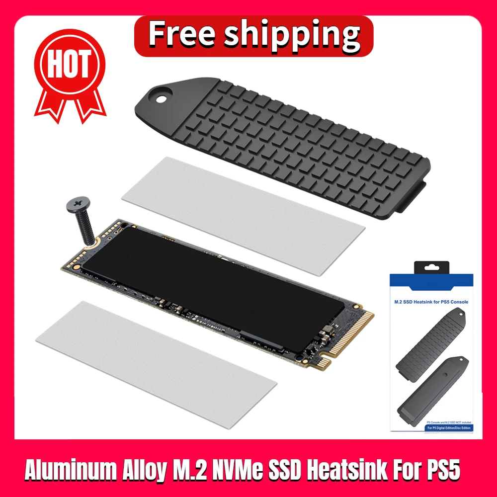 

Твердотельный накопитель M2 NVMe 2280, радиатор для PS5, игровая консоль SSD, охлаждение, замена для PS5