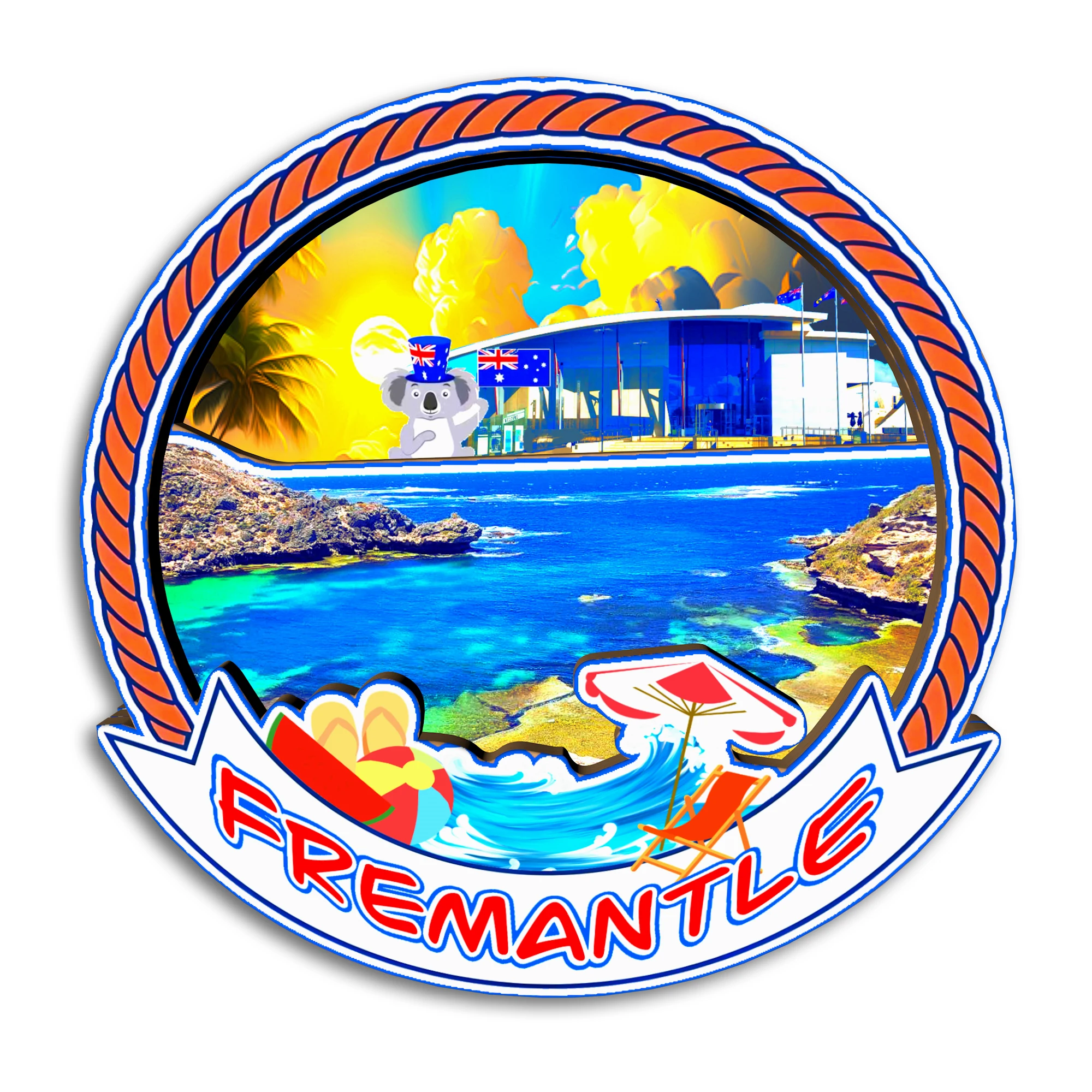 Фото Fremantle Broome Katoomba Townsville Bendigo Australia Магнит на холодильник Путешествия Сувенир Подарок Handmarde №2