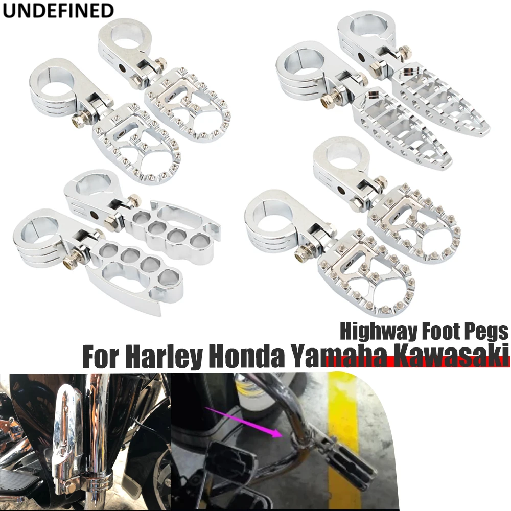 

Highway Foot Pegs 1.25"32mm For Harley Touring Rode King Sportster 883 Softail Motorcycle Footrest Engine Guard Footpegs Mounts