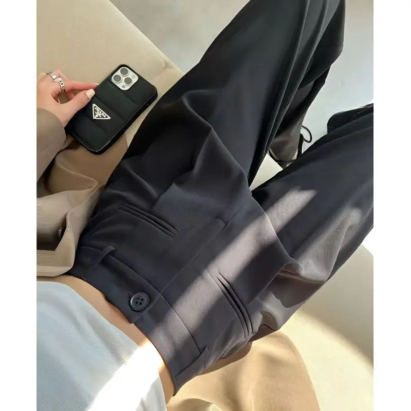 

Spring Summer Elegant Slim Fit Office OL Suit Pants Women High Waist Straight Trousers Work Full Length Pencil Pants A26