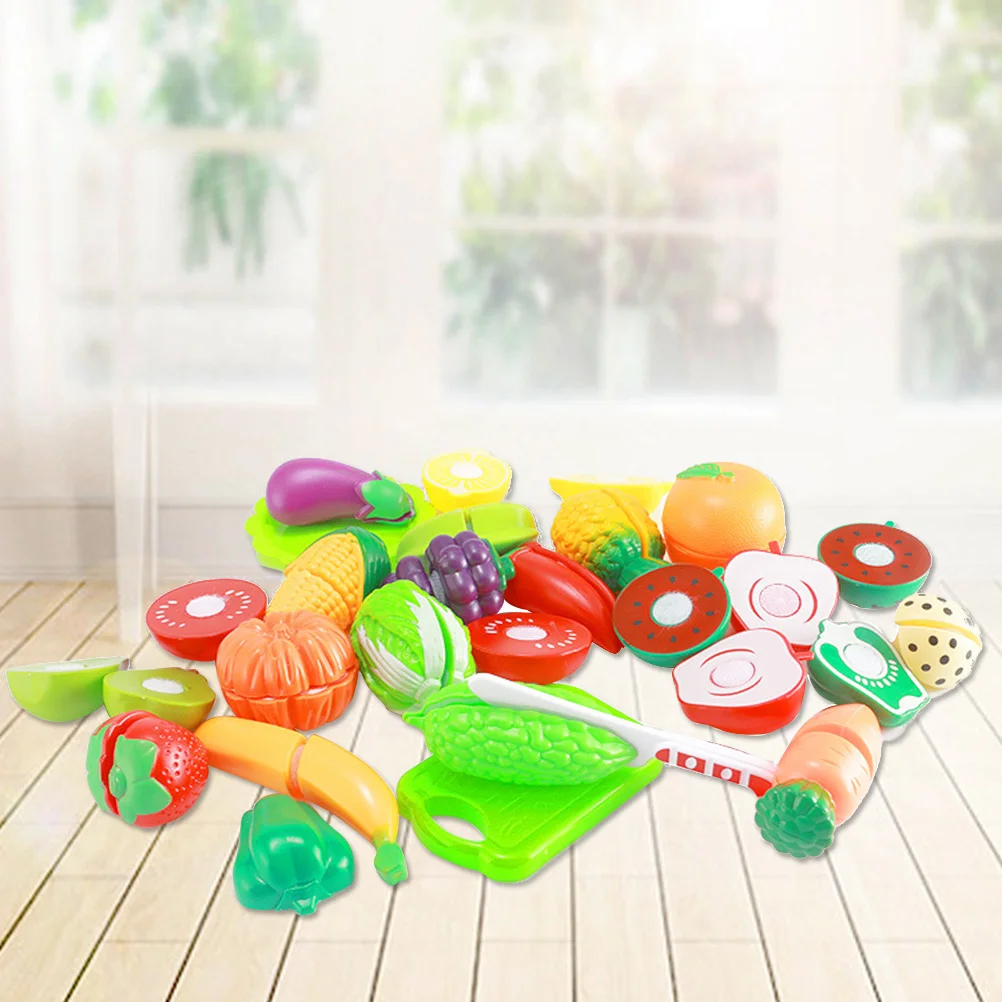 

22 Pcs Toys Toddlers Boys Cutting Vegetable Toy Pretend Fruit Kids Play Pretend And Doug Child