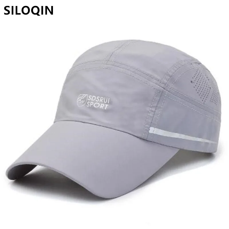 

SILOQIN New Summer Men Women Fashion Baseball Caps Anti-UV Breathable Mesh Cap Adjustable Size Couple Fishing Hats Sports Hat
