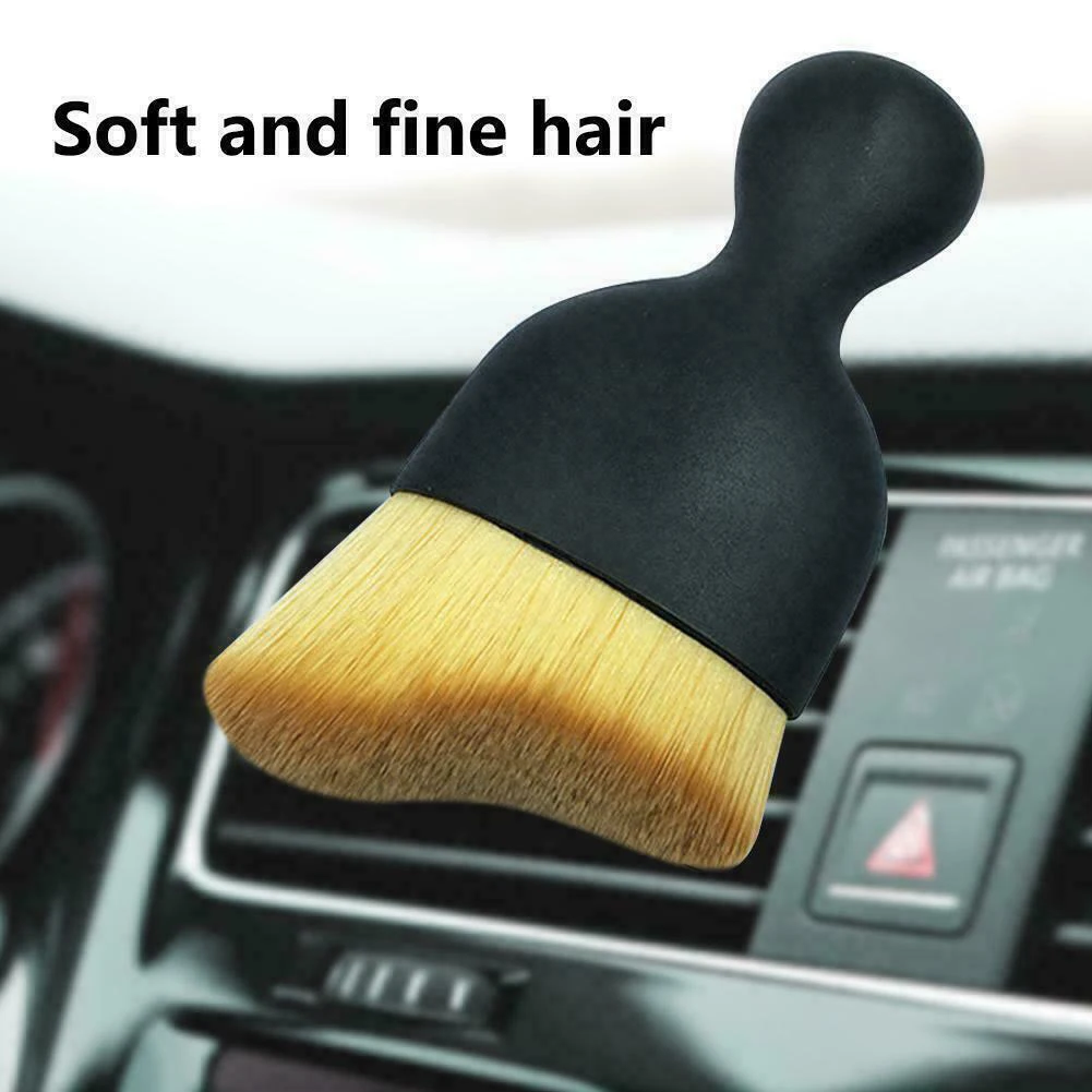 

Car Interior Cleaning Soft Brush Black Nylon For Car Interiors Homes Offices Instrument Panel Crevice Dust Removal Tool