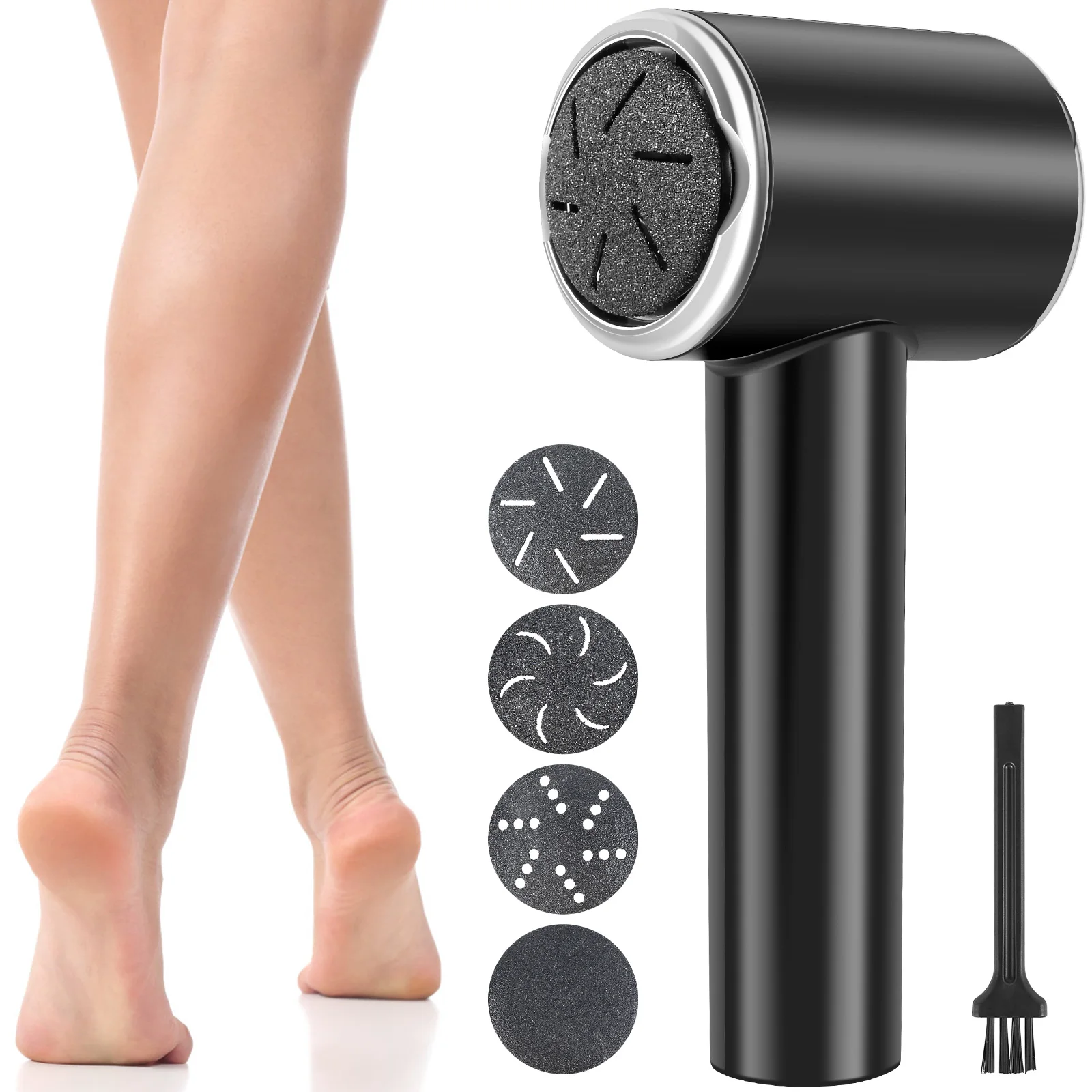 

Electric Feet Callus Remover with 5 Grinding Heads IPX6 Waterproof Foot Grinder Callus Remover 2 Speeds Electric Foot Files