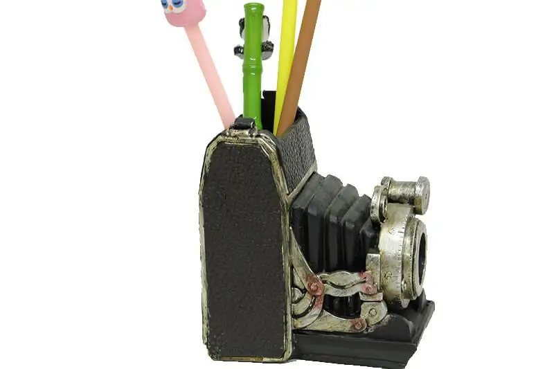 

Penholder Camera Silver Color Decorative Gift