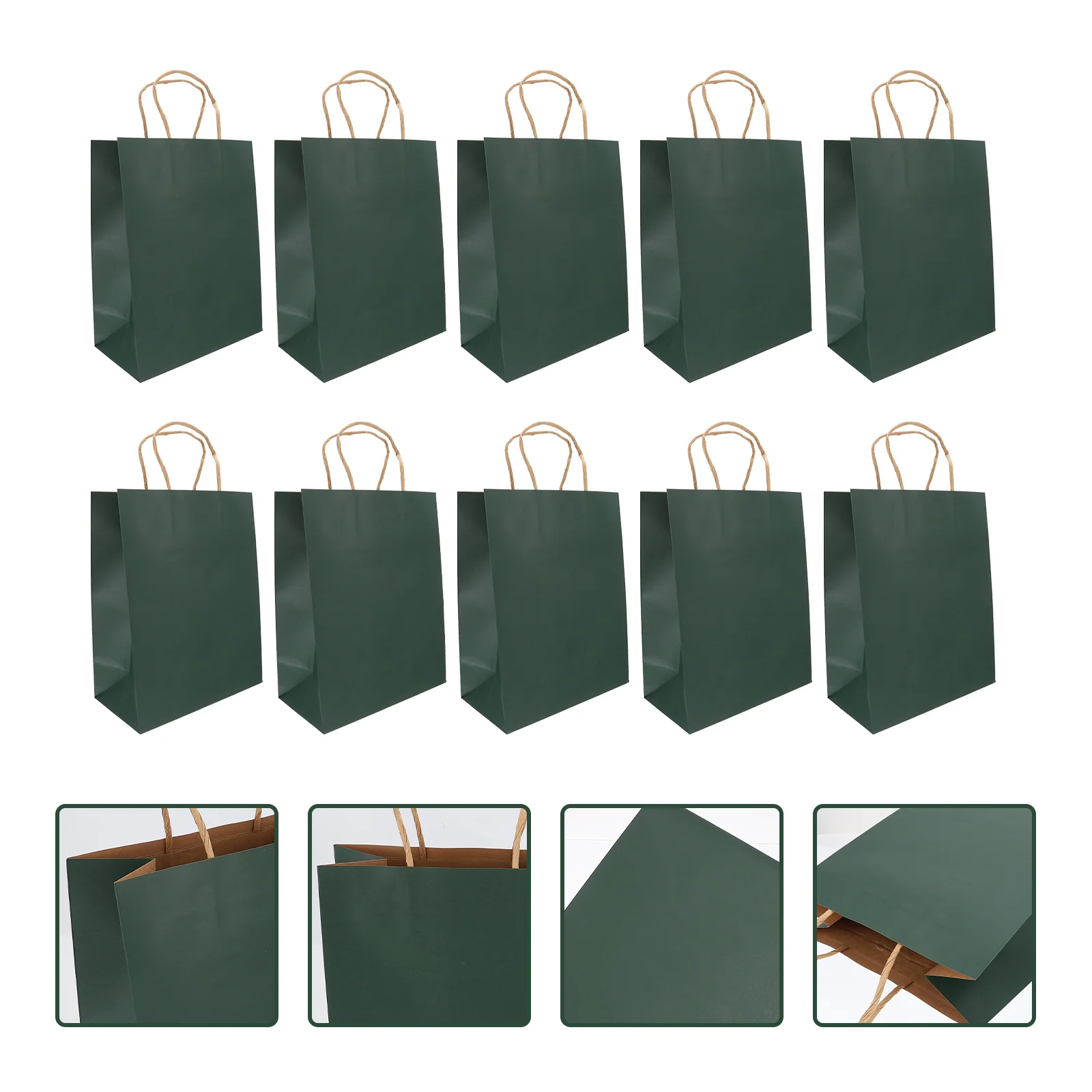 

10pcs Kraft Paper Bags Kraft Takeaway Bags Paper Bags Paper Shopping Bags