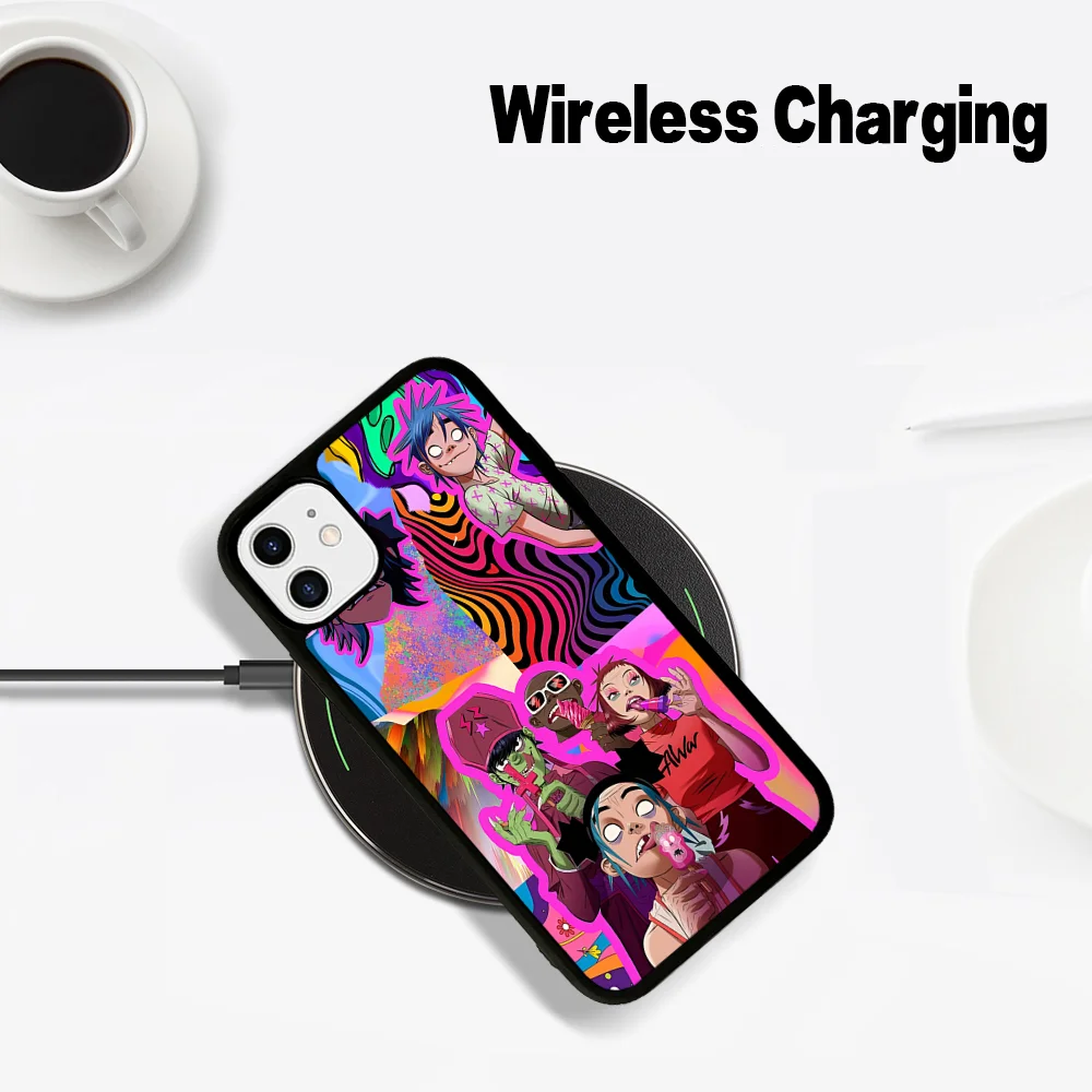 Чехол для телефона Band G-Gorillaz магнитный чехол iPhone 16 14 13 12 11 15 Pro Max Plus беспроводной