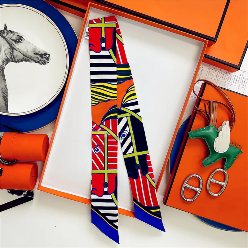 100% шелковый высококачественный роскошный брендовый шарф Женская Повязка На