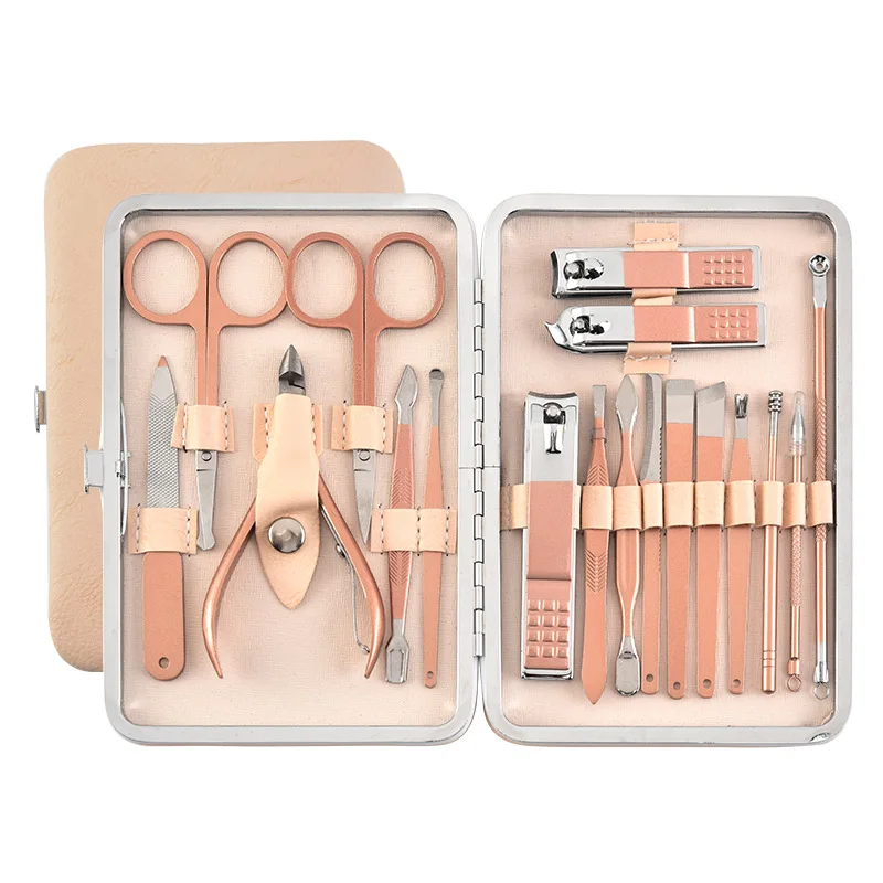 

Nail Clippers File Set Manicure Tool Pedicure Kit Ultra Sharp Sturdy Fingernail And Toenail Cutters With PU Leather Case