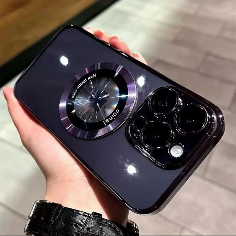 

Luxury Plating Clear Magnetic For Magsafe Wireless Charging Case For iPhone 14 Plus 13 12 11 Pro Max Silicone Shockproof Cover