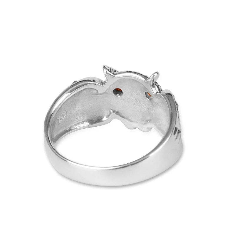 YYSUNNY кольцо в виде совы искусственное серебряное винтажное женское с гранатом