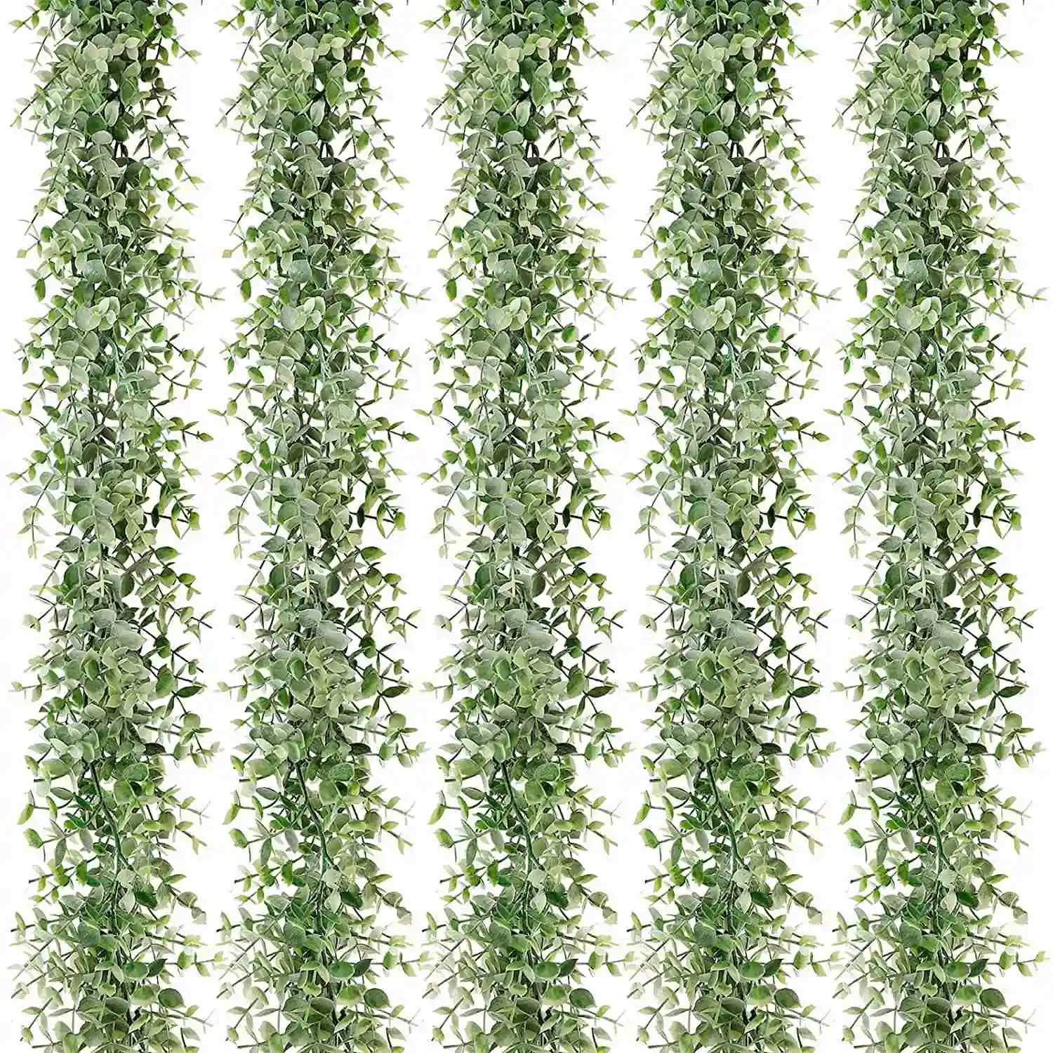

5 Packs 30Ft Artificial Eucalyptus Garlands Fake Greenery Vines Faux Hanging Plants for Wedding Table Backdrop Arch