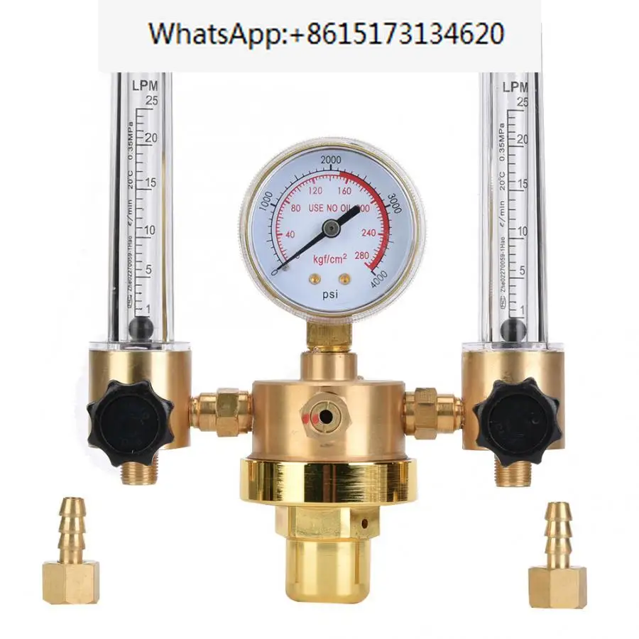 

WX-562-5 Dual Tube Argon Regulator Flowmeter Gas Pressure Reducer G5/8 CGA580 for Welding Gas Regulator