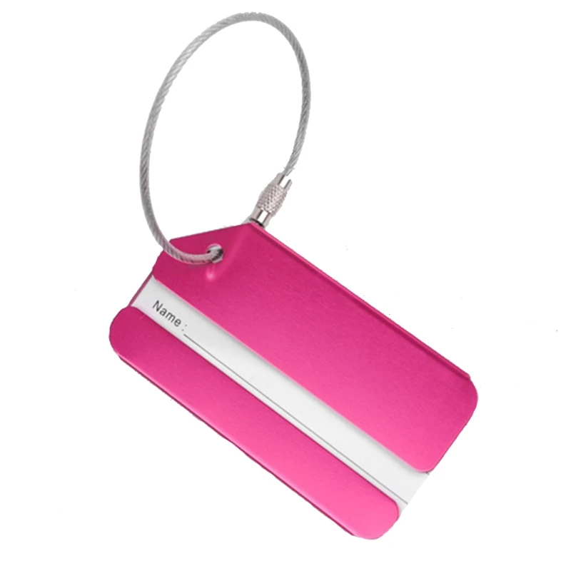 

New Fashion Luggage Tags Aluminium Alloy Travel Suitcase Tag Name Label Holder