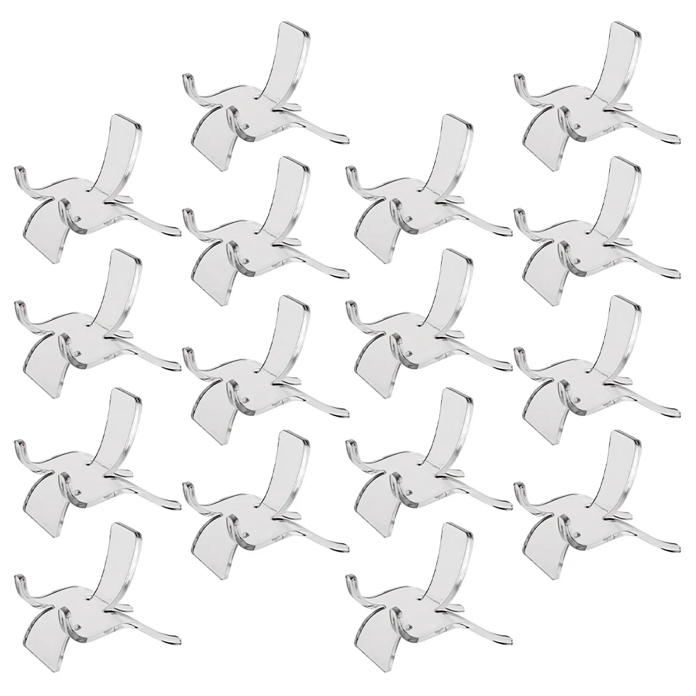 

24 Pcs Acrylic Stands For Display Plastic Easel Stand Crystal Stand Rock Display Stand Sphere Crystal Holder Plastic Ring