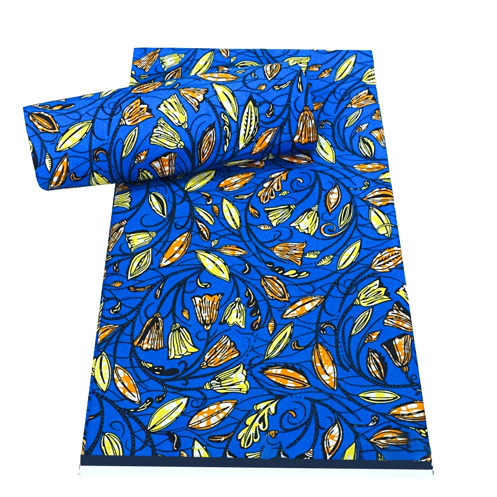 

African Real Wax Prints Guaranteed Quality 6yards 100% Cotton Veritable Wax Printed Fabrics Wax