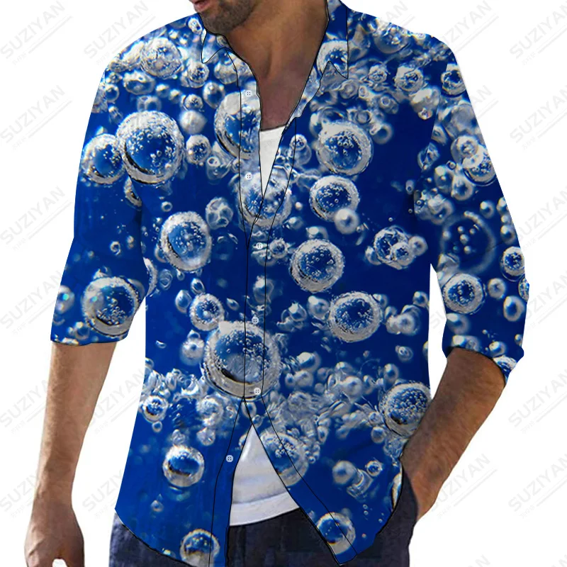 

Рубашка мужская с воротником-стойкой, этническая блуза для электрогитары, боулинга, винтажная онлайн-распродажа