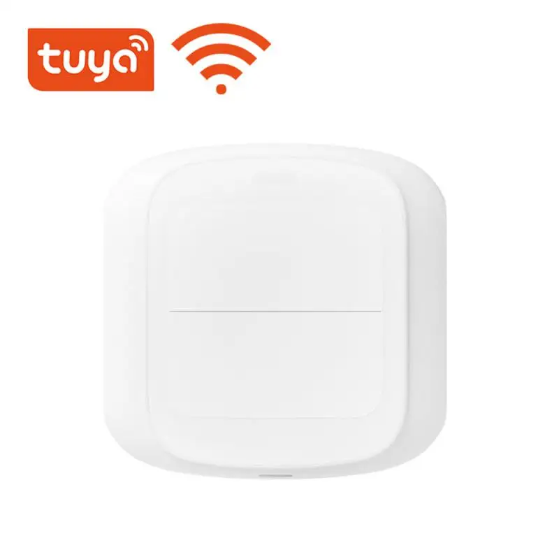 

Беспроводной кнопочный переключатель Tuya, 2 клавиши, Wi-Fi/ZigBee, 6 режимов работы, с питанием от батареи, автоматизация, для устройств Tuya