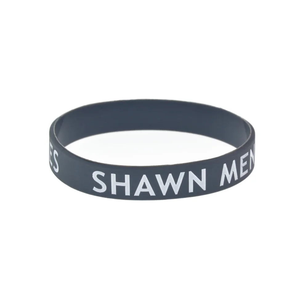 

50 PCS SHAWN MENDES Silicone Wristband 1/2 Inch Wide Bracelet for Music Fans