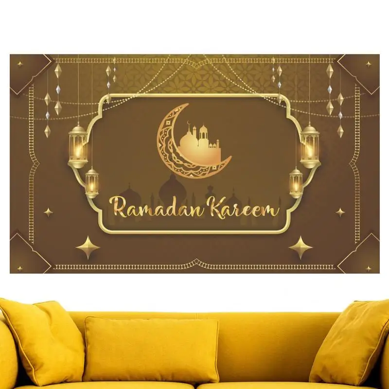 

Eid Background Cloth Decoration 2023 Eid Al-Fitr Backdrop Banner For Home Islamic Party Supplies Wall Tapestry Decor 180X110cm