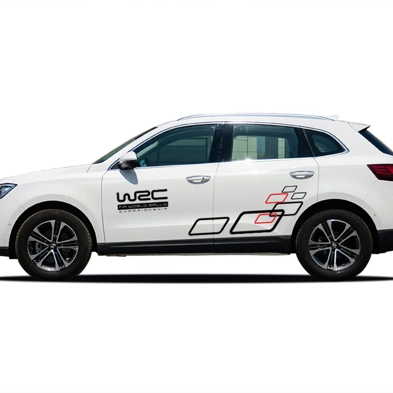 

Модные наклейки WRC + наклейки на корпус автомобиля, боковые декоративные наклейки + наклейки на капот для всех автомобилей