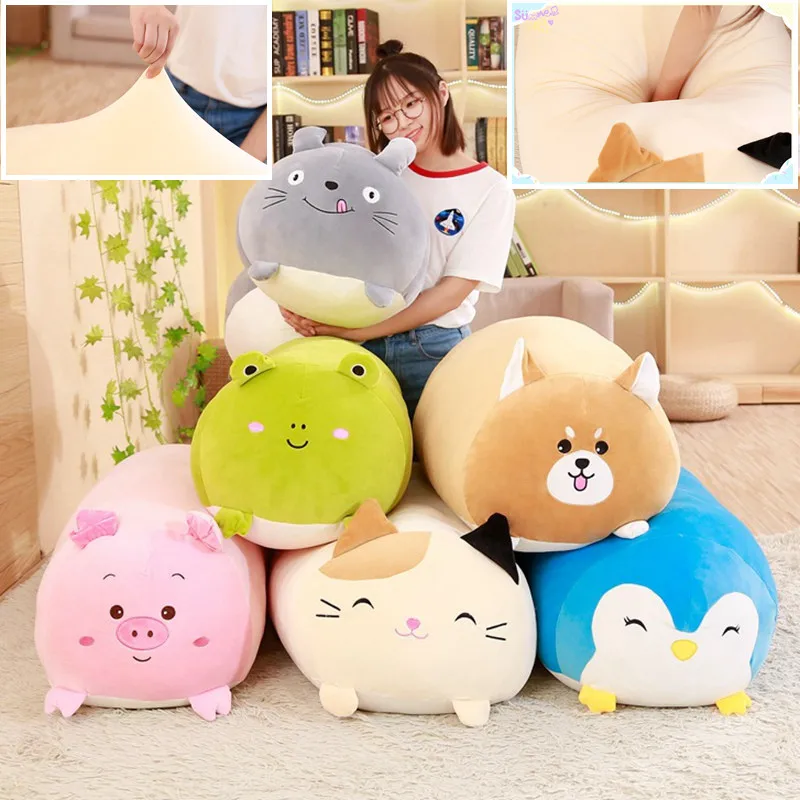 

30CM Soft Animal Cartoon Pillow Cushion Cute Fat Dog Cat Totoro Penguin Pig Frog Plush Toy Stuffed Lovely kids Birthyday Gift