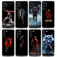 phone case for samsung s9 s10 s10e s20 s21 s22 plus lite ultra fe 4g 5g silicone case cover marvel anime cool marvel iron man