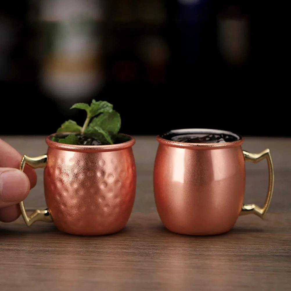 

60ml 4.7x4.5cm Mini Moscow Mule Mug Espresso Copper Mugs Cute Stainless Steel Mug Bar Drinkware Mugs for Hot Tea Drink