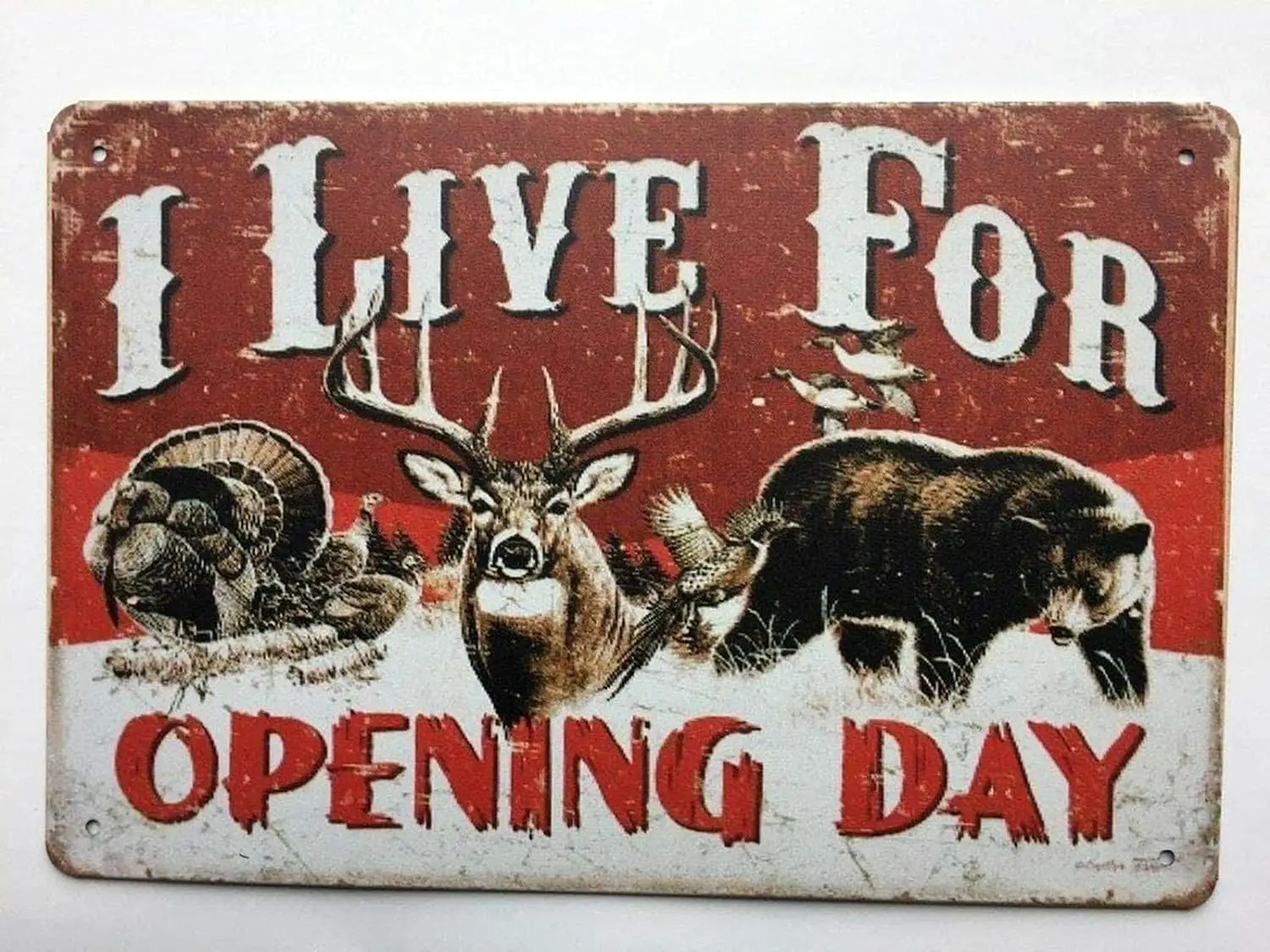 

I Live for Opening Day Metal Sign Hunting Garage Man Cave Wall Decor
