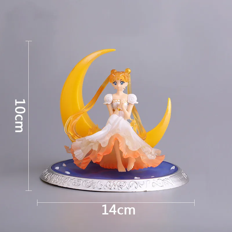 

10 см аниме Сейлор Мун экшн искусственная вода ледяная Луна красивая девушка кавайная Сидящая ПВХ Коллекционная модель игрушка подарок