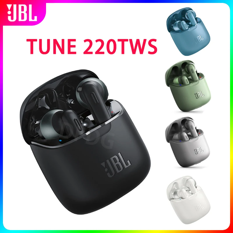 

JBL TUNE 220TWS Wireless Bluetooth JBL Headphone Earphones T220 TWS Stereo Earbuds Bass Sound Headphones Headset Charging Case