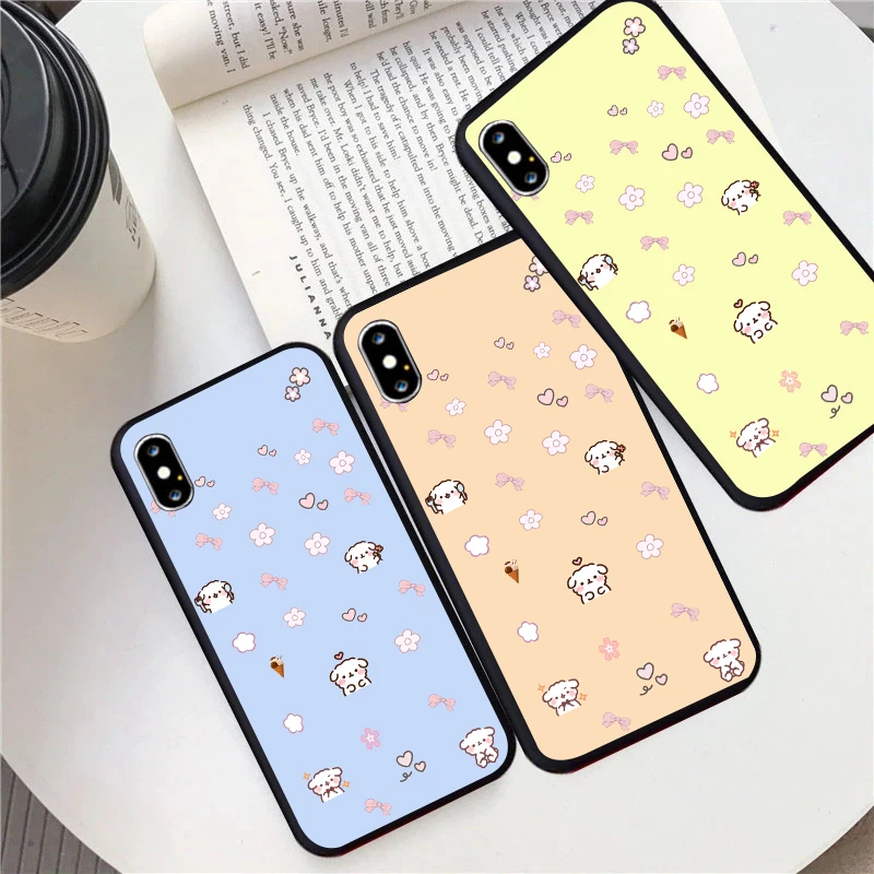 

Cute dog cartoon pattern phone Case For IPhone 13 12 11 Pro Max Mini SE XR X XS Max 8Plus 7plus 6 soft6S New Shell phone Case