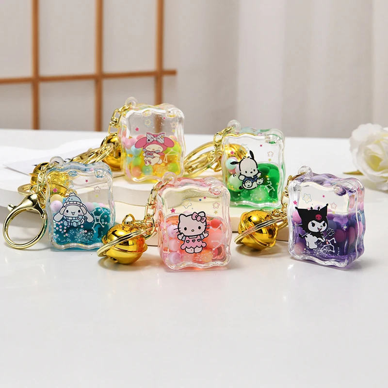 Мультяшная анимация Sanrio Cinnamoroll масляная квадратная зыбучий песок Дрифт бутылка