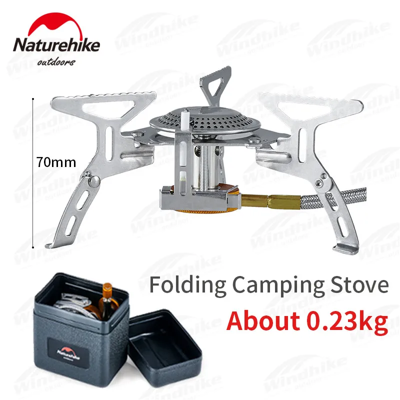 

Naturehike 230g Ultralight Mini Stove Head Outdoor Picnic Ignition Tool Portable Foldable Gas Tank Ignition Stove 3.5Kw Burning