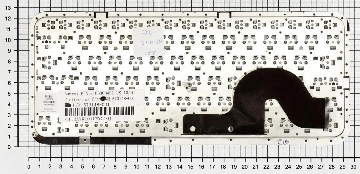 Keyboard for HP Pavilion dm3-1025 black with gray frame | Replacement Keyboards