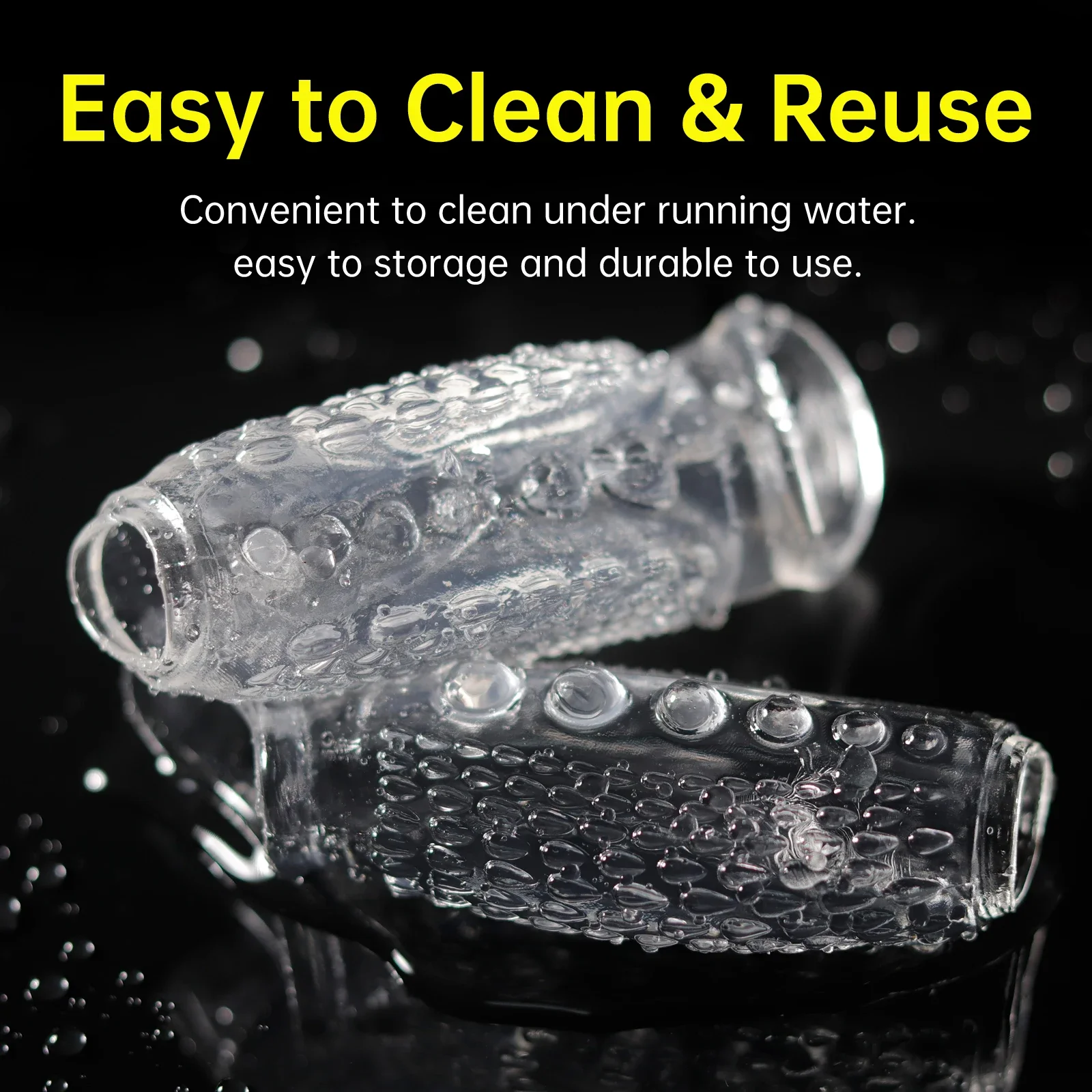 Силиконовый рукав для увеличения пениса полый удлинитель кольцо фиксирующий