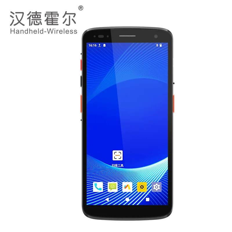 Фото Сканер штрих-кодов Android IP67, 5050 мАч, портативный, защищенный, 14/15 PDA, 4G Wi-Fi, считыватель данных RFID, 1D 2D/QR-сканер, 6 дюймов, 256 МБ №2