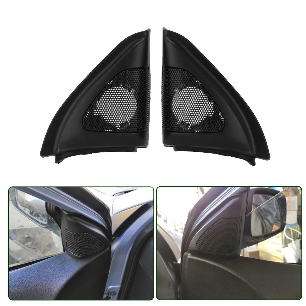 

2pcs Car Door Tweeters Speakers Panel Cover Trim Car Speaker Audio Horns Music Stereo Panel Cover Fit for Toyota Corolla 03-06