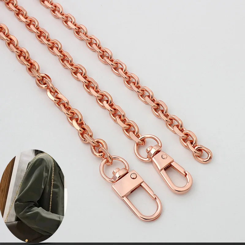 7Mm 7.5 Mm Rose  Gold O Shape Bag Strap Detachable Replacement Purse Chain Bag Belts Straps Handles Purse Hanger Parts New