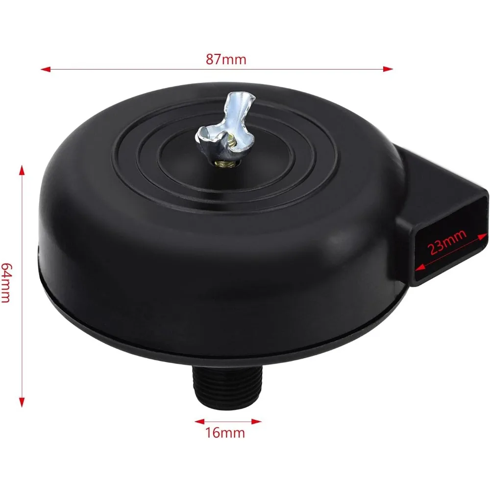 Глушитель фильтра воздушного компрессора с резьбой внешняя резьба 3/8PT черный 16