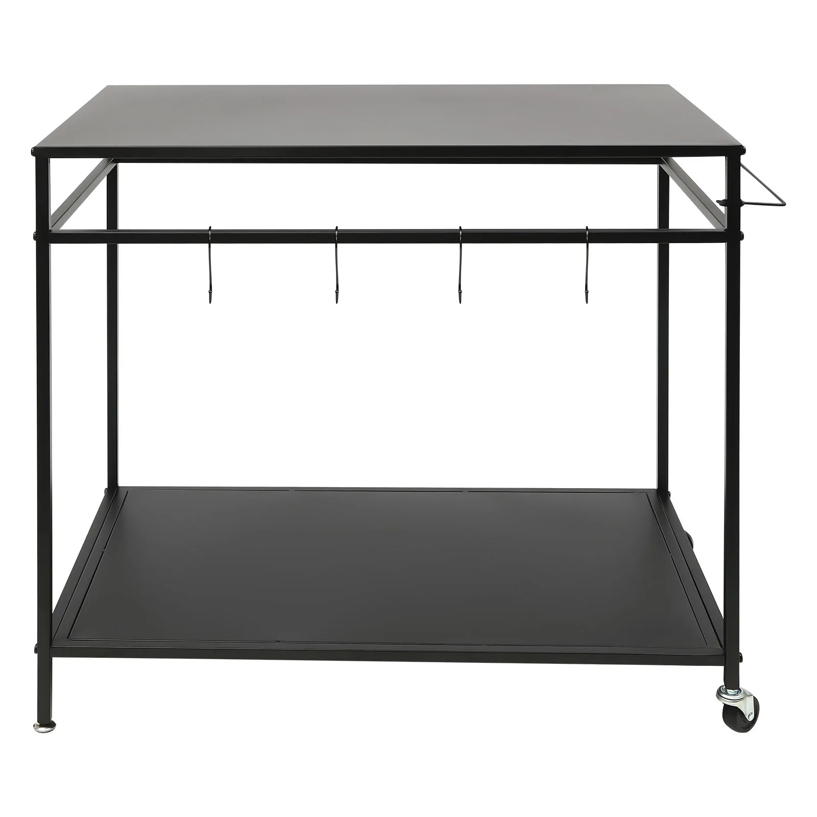 

Movable Dining Cart Table Outdoor Grill Trolley with Storage and Spice Rack for Kitchen Backyard Patio