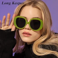 2022 vintage oversize round sunglasses women cute jelly glasses frame brand designer fashion circling sun glasses uv400