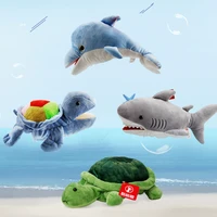 plush toy stuffed doll cartoon animal tortoise sea turtle shark dolphin hand puppet bedtime story friend sleeping gift 1pc