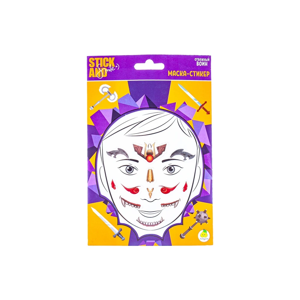 Маска карнавальная детские наклейки на лицо стразы для лица маска Stick&ampSmile